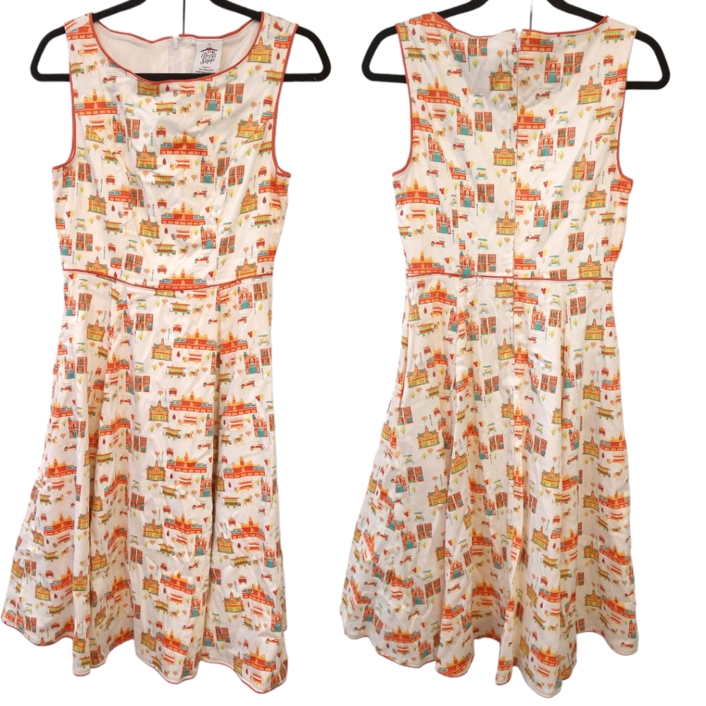 The Dress Shop Her Universe Disney Parks Main Street USA Print Dress. Small